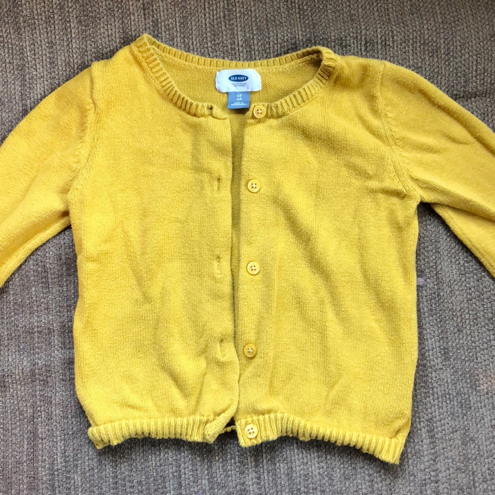 Girls mustard cardigan